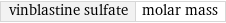 vinblastine sulfate | molar mass