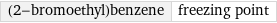 (2-bromoethyl)benzene | freezing point