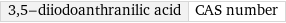 3, 5-diiodoanthranilic acid | CAS number