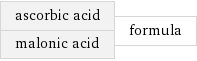 ascorbic acid malonic acid | formula