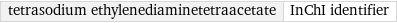 tetrasodium ethylenediaminetetraacetate | InChI identifier