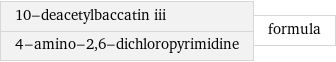 10-deacetylbaccatin iii 4-amino-2, 6-dichloropyrimidine | formula