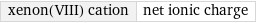 xenon(VIII) cation | net ionic charge