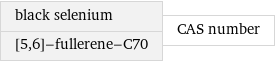 black selenium [5, 6]-fullerene-C70 | CAS number
