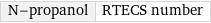 N-propanol | RTECS number