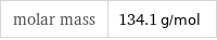 molar mass | 134.1 g/mol