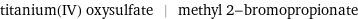 titanium(IV) oxysulfate | methyl 2-bromopropionate