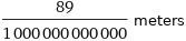 89/1000000000000 meters