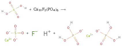  + Ca10F2(PO4)6 ⟶ + + 