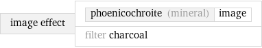 image effect | phoenicochroite (mineral) | image filter charcoal