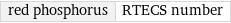 red phosphorus | RTECS number