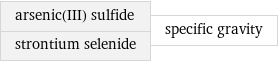 arsenic(III) sulfide strontium selenide | specific gravity