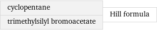 cyclopentane trimethylsilyl bromoacetate | Hill formula