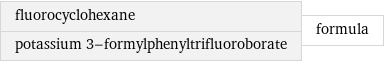 fluorocyclohexane potassium 3-formylphenyltrifluoroborate | formula