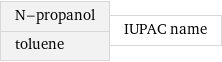 N-propanol toluene | IUPAC name