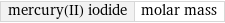 mercury(II) iodide | molar mass