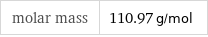 molar mass | 110.97 g/mol