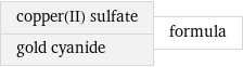 copper(II) sulfate gold cyanide | formula