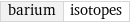 barium | isotopes