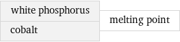 white phosphorus cobalt | melting point