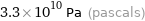 3.3×10^10 Pa (pascals)