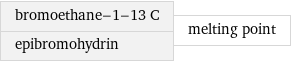 bromoethane-1-13 C epibromohydrin | melting point