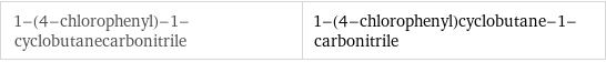 1-(4-chlorophenyl)-1-cyclobutanecarbonitrile | 1-(4-chlorophenyl)cyclobutane-1-carbonitrile