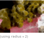  (using radius=2)