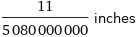 11/5080000000 inches