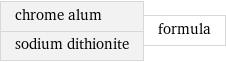 chrome alum sodium dithionite | formula
