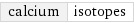 calcium | isotopes