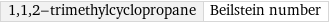 1, 1, 2-trimethylcyclopropane | Beilstein number