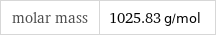 molar mass | 1025.83 g/mol