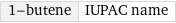 1-butene | IUPAC name