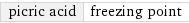 picric acid | freezing point