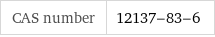 CAS number | 12137-83-6