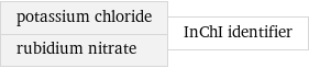 potassium chloride rubidium nitrate | InChI identifier