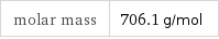 molar mass | 706.1 g/mol