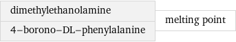 dimethylethanolamine 4-borono-DL-phenylalanine | melting point