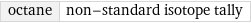 octane | non-standard isotope tally