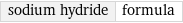 sodium hydride | formula