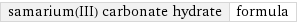 samarium(III) carbonate hydrate | formula