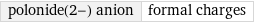 polonide(2-) anion | formal charges