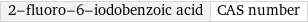 2-fluoro-6-iodobenzoic acid | CAS number