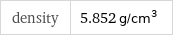 density | 5.852 g/cm^3