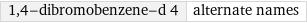 1, 4-dibromobenzene-d 4 | alternate names