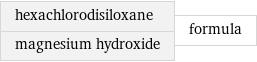 hexachlorodisiloxane magnesium hydroxide | formula