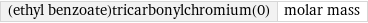 (ethyl benzoate)tricarbonylchromium(0) | molar mass