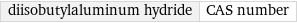 diisobutylaluminum hydride | CAS number