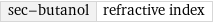 sec-butanol | refractive index